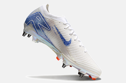 Chuteira Nike Air Zoom Mercurial Vapor 16 Elite SG - Branca e Azul - imagem 6