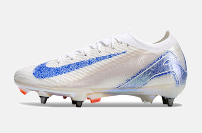 Chuteira Nike Air Zoom Mercurial Vapor 16 Elite SG - Branca e Azul - imagem 4