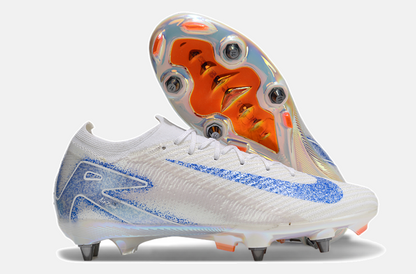 Chuteira Nike Air Zoom Mercurial Vapor 16 Elite SG - Branca e Azul - imagem 8