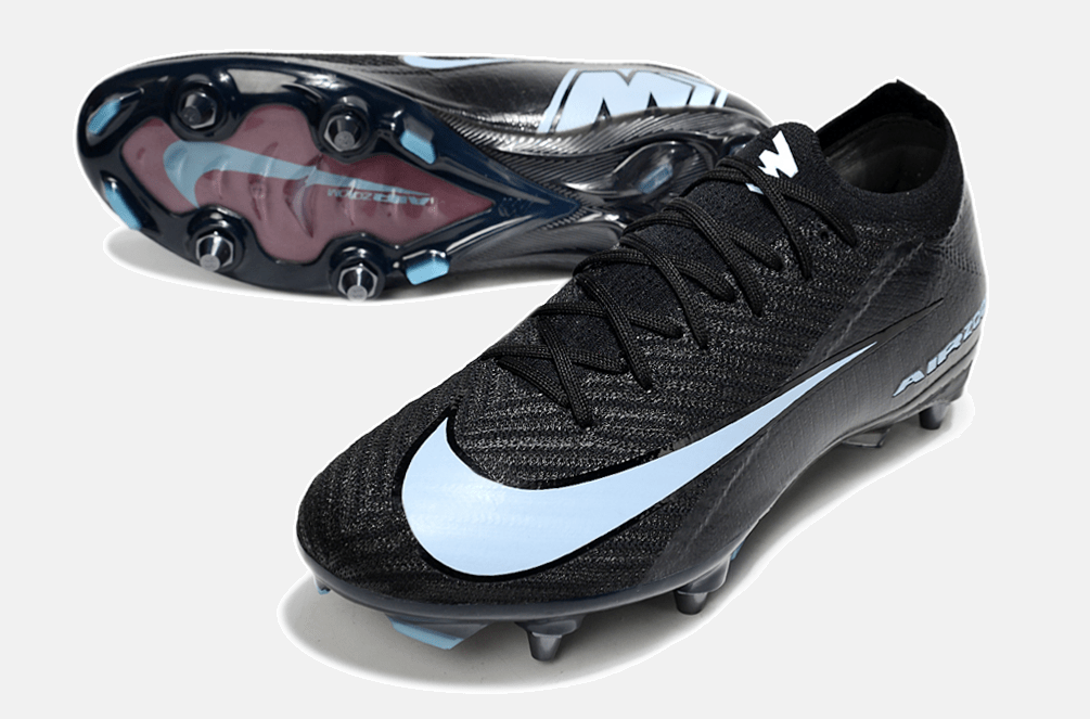 Chuteira Nike Air Zoom Mercurial Vapor 16 Elite SG - Preta e Azul - Shadow Pack - Tevo Sports SPORT*