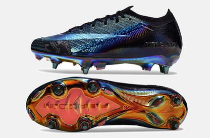 Chuteira Nike Air Zoom Mercurial Vapor 16 Elite SG - Preta e Azul - vista traseira