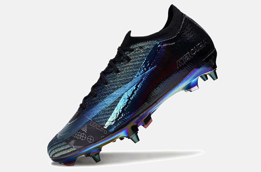 Chuteira Nike Air Zoom Mercurial Vapor 16 Elite SG - Preta e Azul - imagem 5