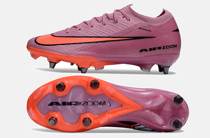 Chuteira Nike Air Zoom Mercurial Vapor 16 Elite SG - Rosa e Laranja - vista traseira