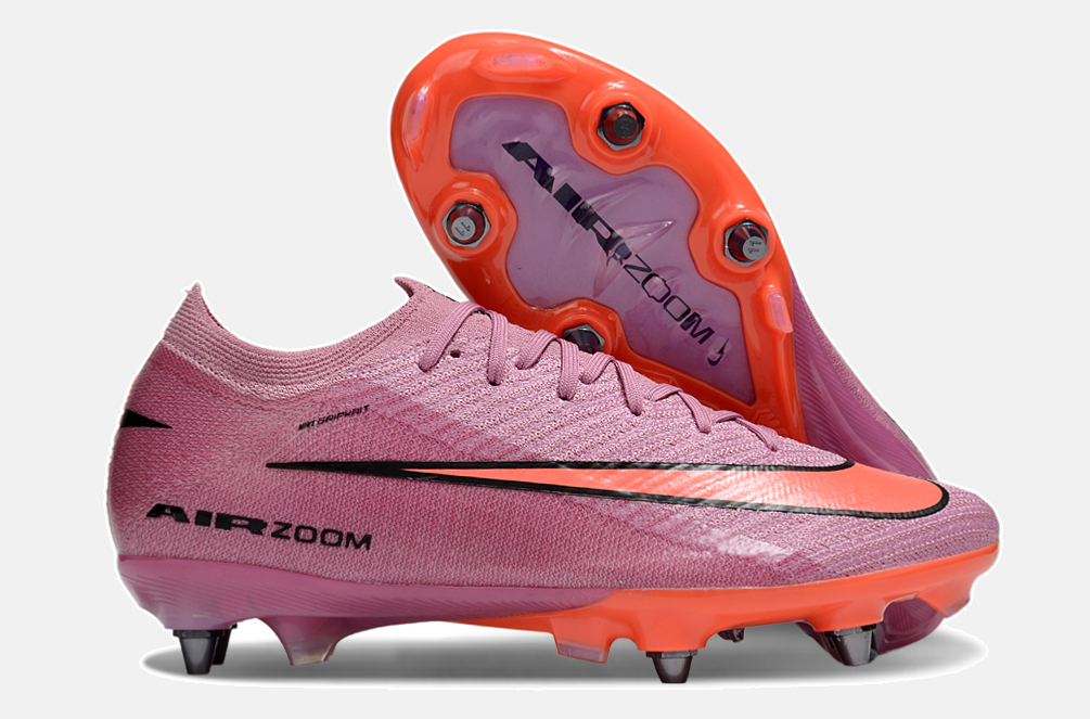 Chuteira Nike Air Zoom Mercurial Vapor 16 Elite SG - Rosa e Laranja - imagem 8