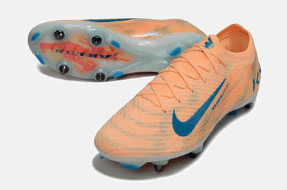 Chuteira Nike Air Zoom Mercurial Vapor 16 Kylian Mbappe Elite SG - Laranja e Azul - Tevo Sports SPORT*