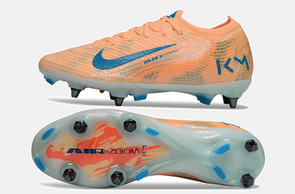 Chuteira Nike Air Zoom Mercurial Vapor 16 Kylian Mbappe Elite SG - Laranja e Azul - Tevo Sports SPORT*