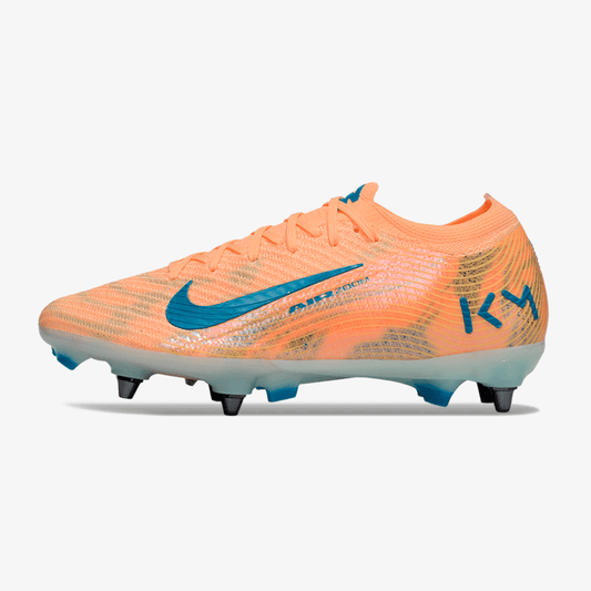 Chuteira Nike Air Zoom Mercurial Vapor 16 Kylian Mbappe Elite SG - Laranja e Azul - Tevo Sports SPORT*