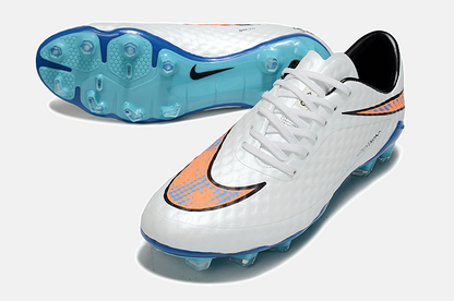 Chuteira Nike Hypervenom Elite FG - Branca e Azul - detalhe