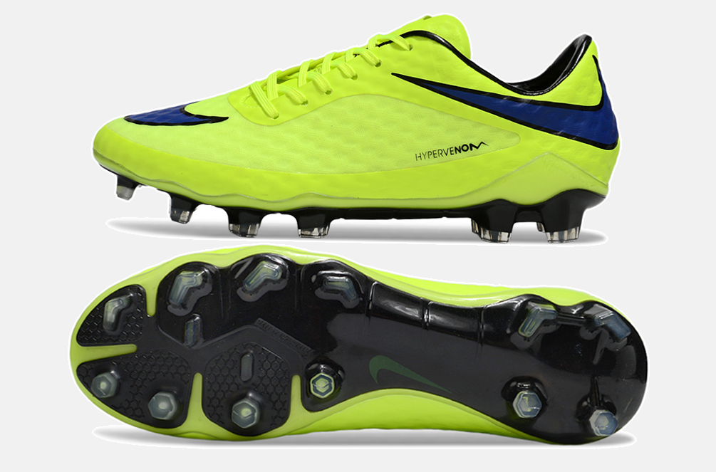 Chuteira Nike Hypervenom Elite FG - Verde e Azul - vista traseira
