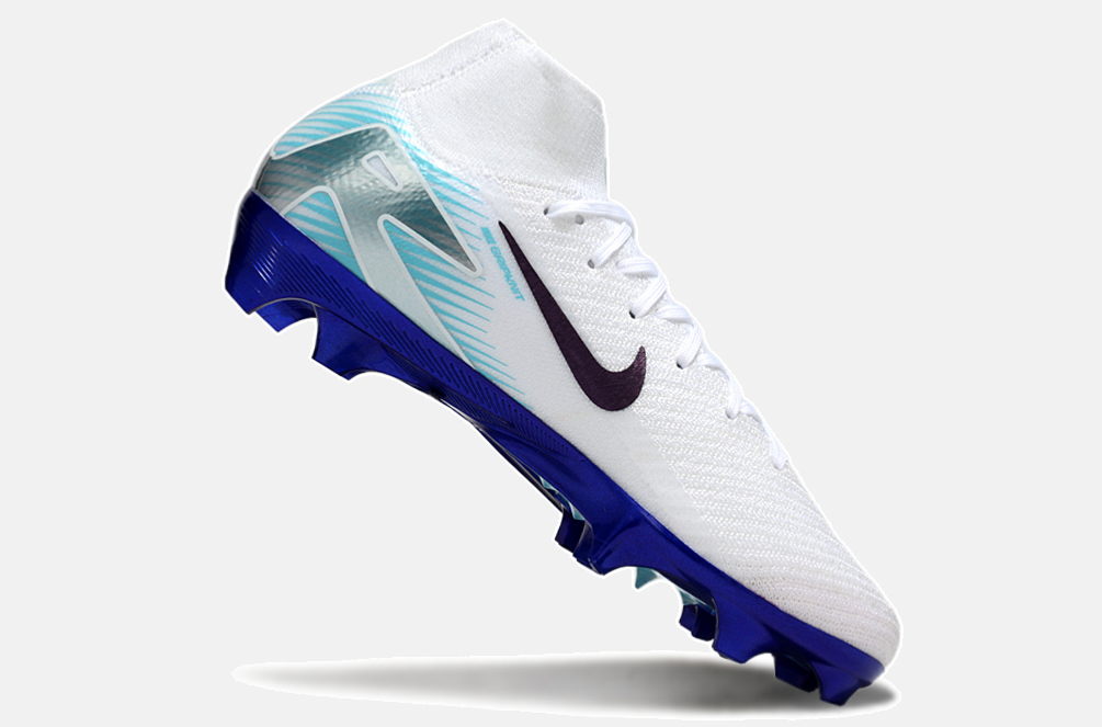 Chuteira Nike Air Zoom Mercurial Superfly 10 Edição Especial Elite FG - Branca e Azul - imagem 4