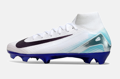 Chuteira Nike Air Zoom Mercurial Superfly 10 Edição Especial Elite FG - Branca e Azul - imagem 6