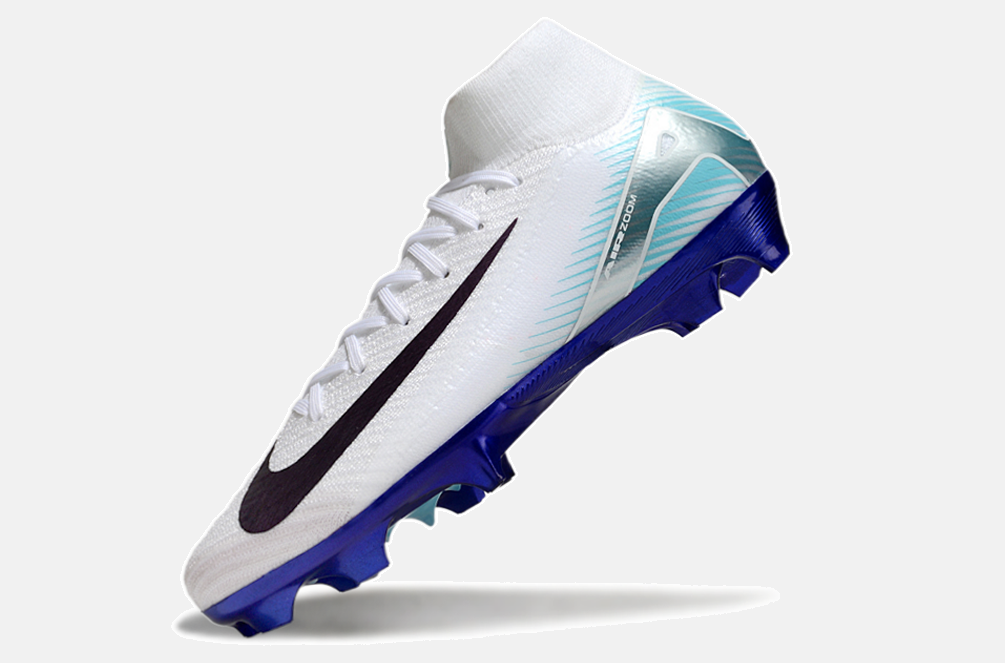 Chuteira Nike Air Zoom Mercurial Superfly 10 Edição Especial Elite FG - Branca e Azul - imagem 5