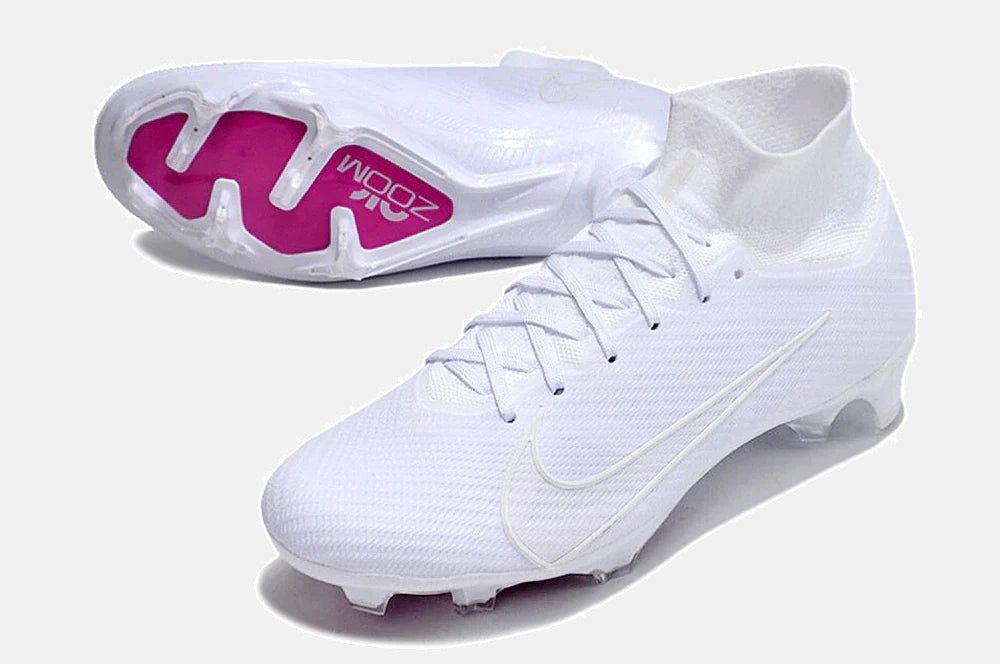 Chuteira Nike Mercurial superfly 9 Air Zoom Ultra White FG - detalhe