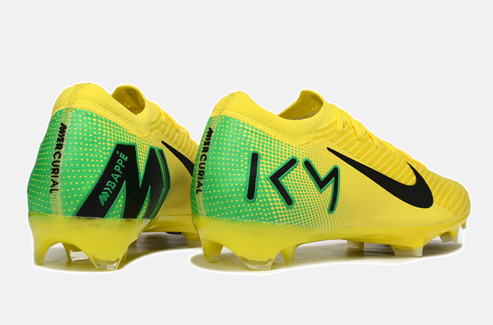 Chuteira Nike Mercurial Vapor 16 Killian Mbappe FG - Amarela e Verde - imagem 7