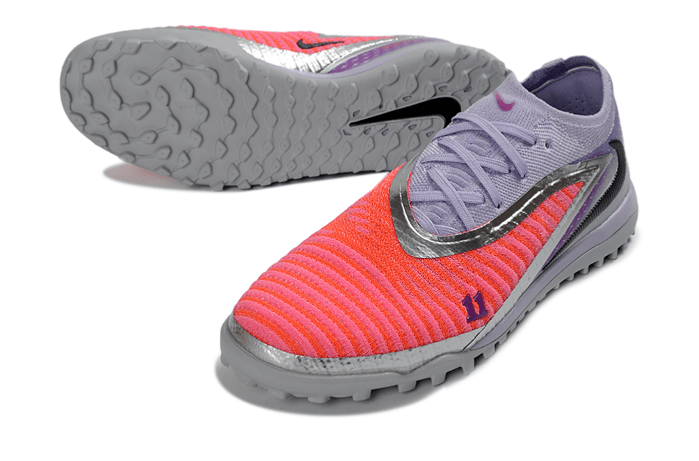 Chuteira Nike Phantom 6 Alexia Putellas Elite TF - Laranja e Roxa - Tevo Sports SPORT*