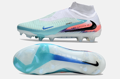Chuteira Nike Phantom 6 Elite FG - Azul, Cinza e Rosa - vista traseira