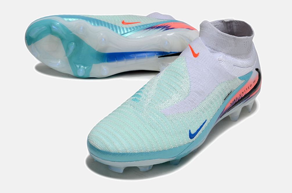 Chuteira Nike Phantom 6 Elite FG - Azul, Cinza e Rosa - detalhe
