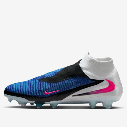 Chuteira Nike Phantom 6 Elite FG - Branca, Azul e Rosa - Attack Pack - Tevo Sports SPORT*