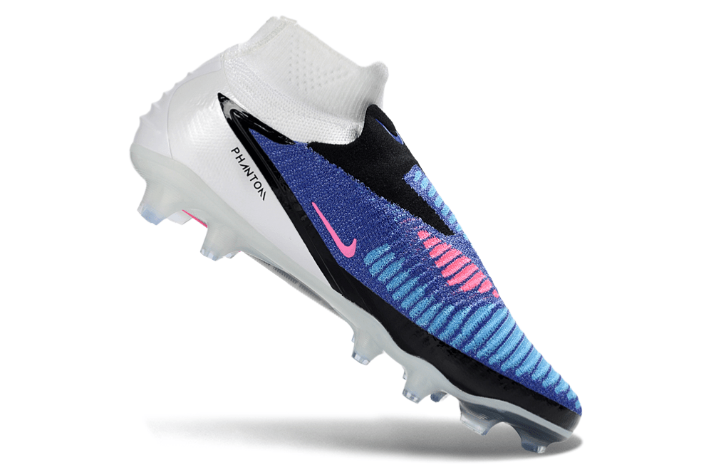 Chuteira Nike Phantom 6 Elite FG - Branca, Azul e Rosa - Attack Pack - Tevo Sports SPORT*