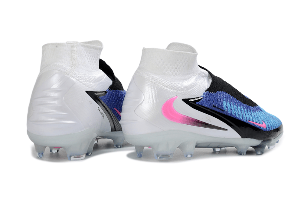 Chuteira Nike Phantom 6 Elite FG - Branca, Azul e Rosa - Attack Pack - Tevo Sports SPORT*