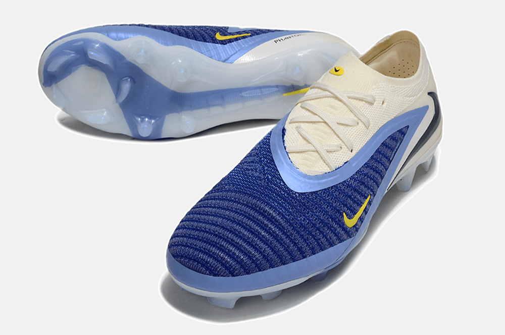 Chuteira Nike Phantom 6 Elite FG - Branca e Azul - Pack Fear Nothing - Tevo Sports SPORT*