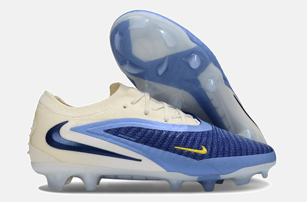 Chuteira Nike Phantom 6 Elite FG - Branca e Azul - Pack Fear Nothing - Tevo Sports SPORT*