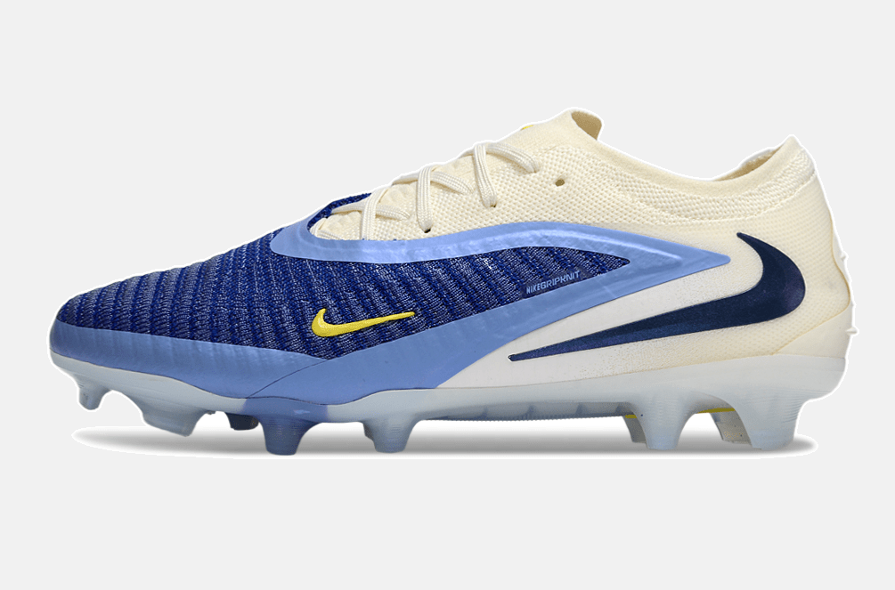 Chuteira Nike Phantom 6 Elite FG - Branca e Azul - Pack Fear Nothing - Tevo Sports SPORT*