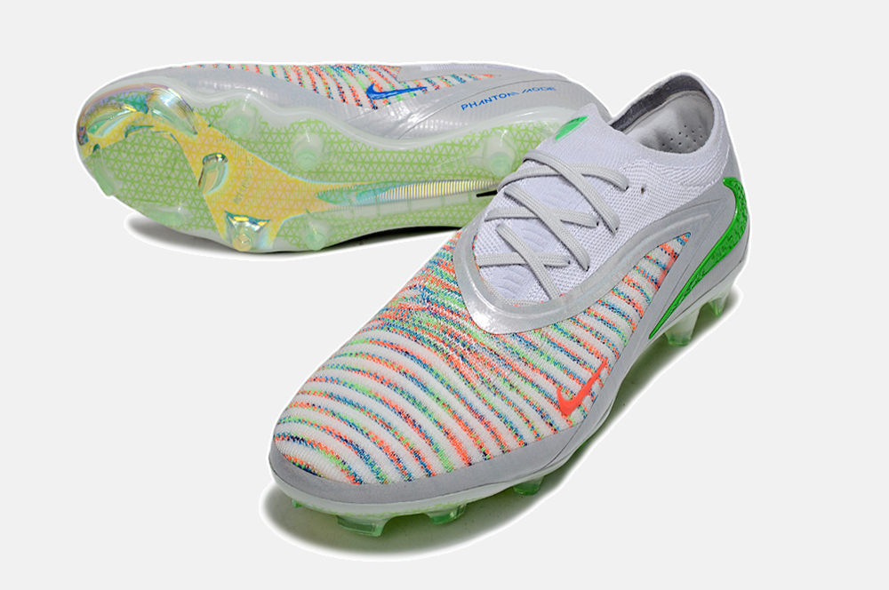 Chuteira Nike Phantom 6 Elite FG - Branco e Verde - EA FC - vista traseira