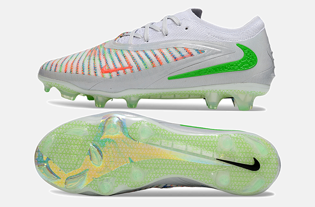 Chuteira Nike Phantom 6 Elite FG - Branco e Verde - EA FC - detalhe