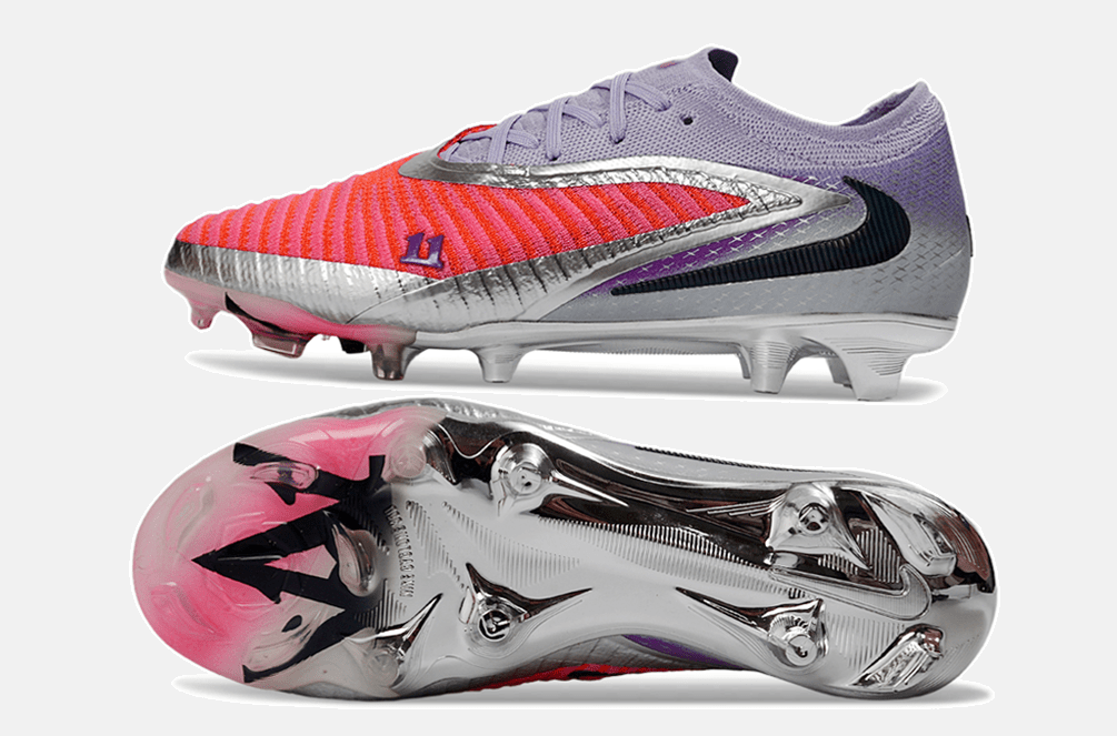 Chuteira Nike Phantom 6 Elite FG - Vermelha, Prata e Roxa - Tevo Sports SPORT*