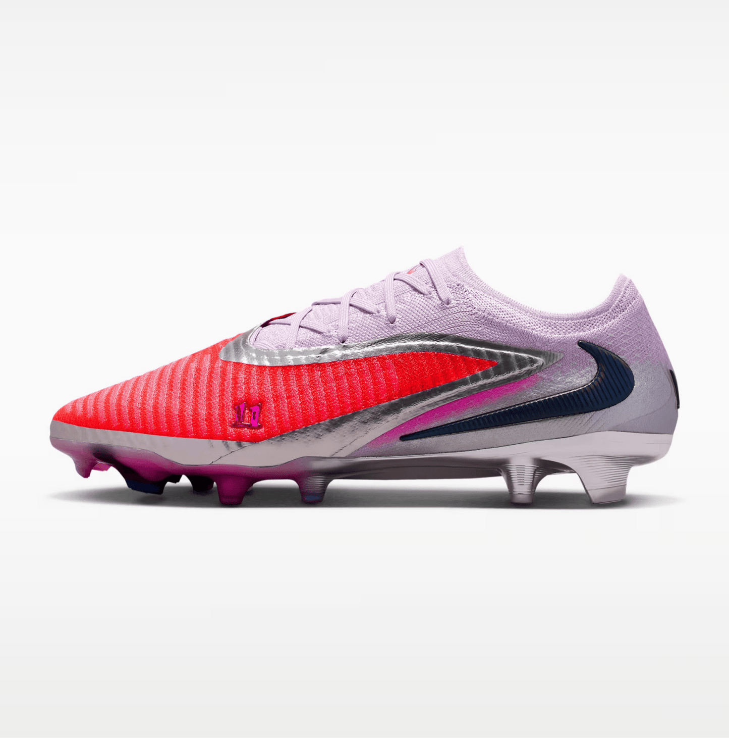 Chuteira Nike Phantom 6 Elite FG - Vermelha, Prata e Roxa - Tevo Sports SPORT*