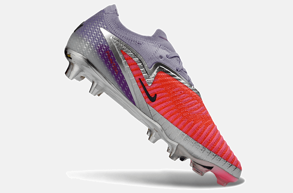 Chuteira Nike Phantom 6 Elite FG - Vermelha, Prata e Roxa - Tevo Sports SPORT*