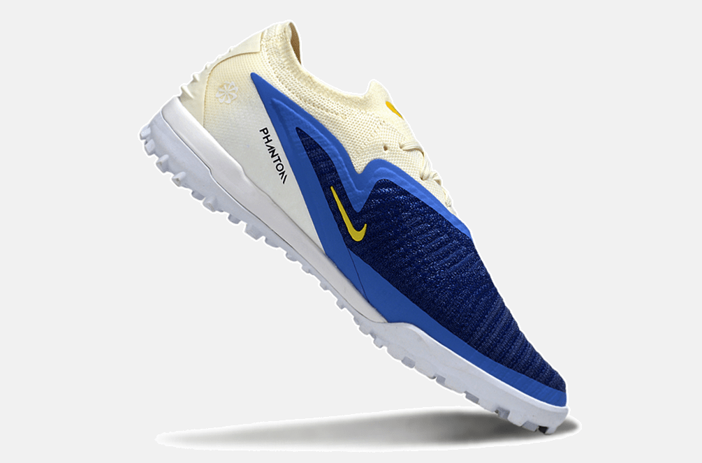Chuteira Nike Phantom 6 Elite TF - Azul e Bege - Fear Nothing Pack - Tevo Sports SPORT*