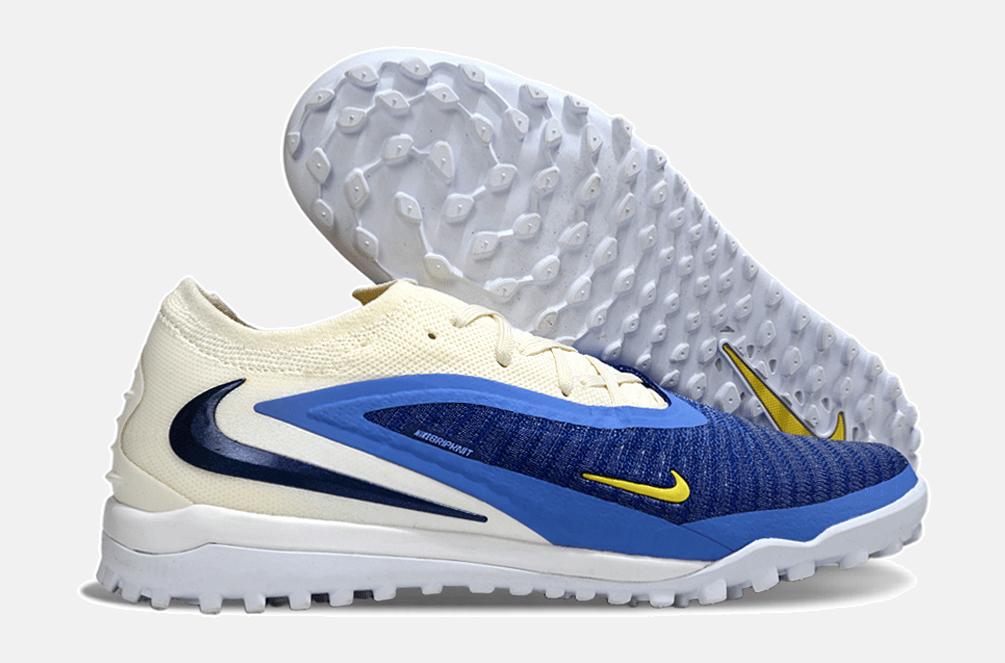 Chuteira Nike Phantom 6 Elite TF - Azul e Bege - Fear Nothing Pack - Tevo Sports SPORT*