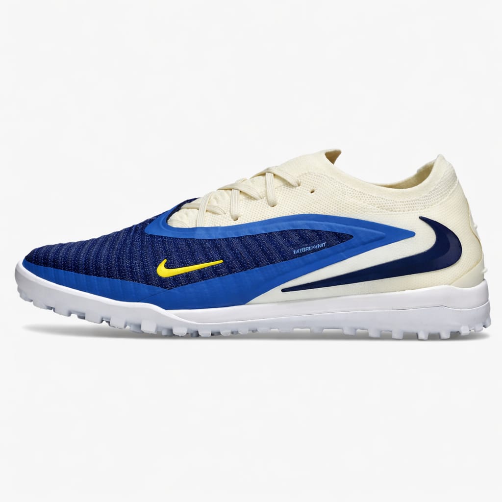Chuteira Nike Phantom 6 Elite TF - Azul e Bege - Fear Nothing Pack - Tevo Sports SPORT*