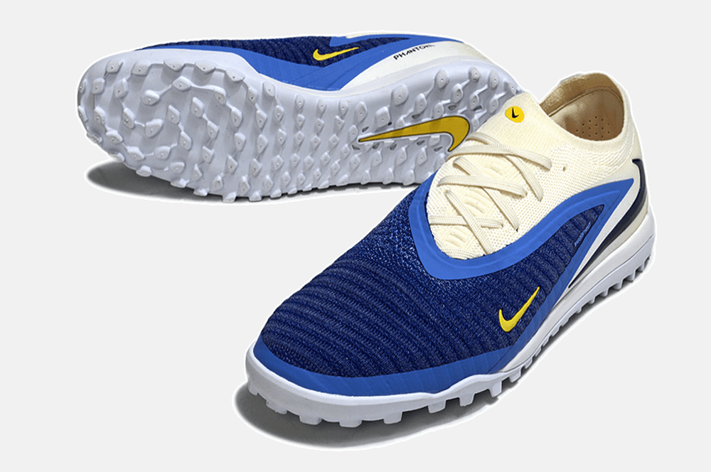Chuteira Nike Phantom 6 Elite TF - Azul e Bege - Fear Nothing Pack - Tevo Sports SPORT*