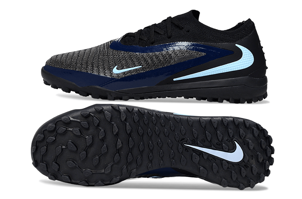 Chuteira Nike Phantom 6 Elite TF - Preta e Azul - Shadow Pack - Tevo Sports SPORT*