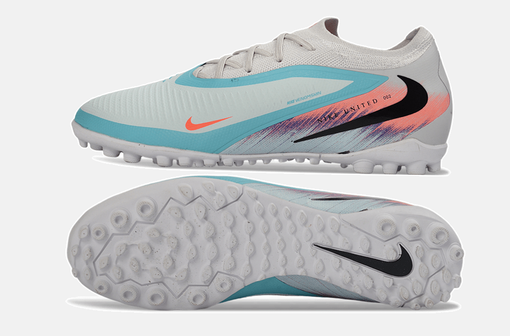 Chuteira Nike Phantom 6 Elite TF - Rosa, Azul e Branca - United 02 Pack - Tevo Sports SPORT*