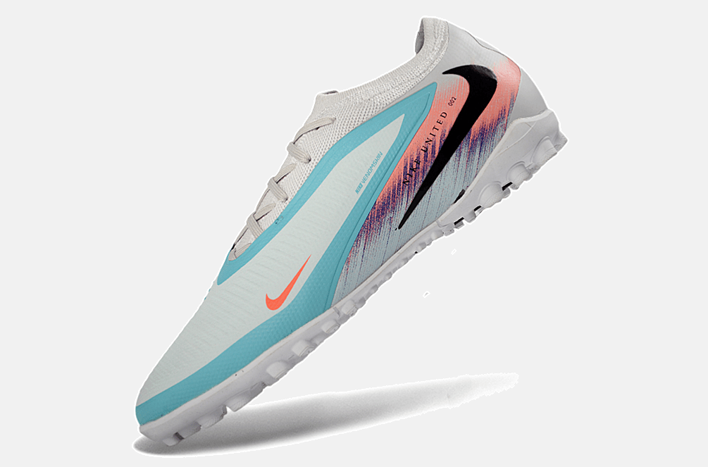 Chuteira Nike Phantom 6 Elite TF - Rosa, Azul e Branca - United 02 Pack - Tevo Sports SPORT*
