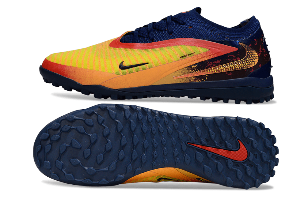 Chuteira Nike Phantom 6 Erling Haaland Elite TF - Laranja e Azul - Tevo Sports SPORT*