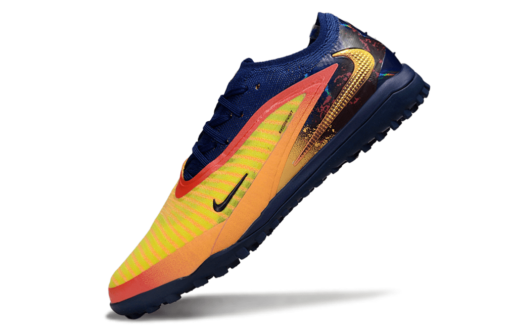 Chuteira Nike Phantom 6 Erling Haaland Elite TF - Laranja e Azul - Tevo Sports SPORT*