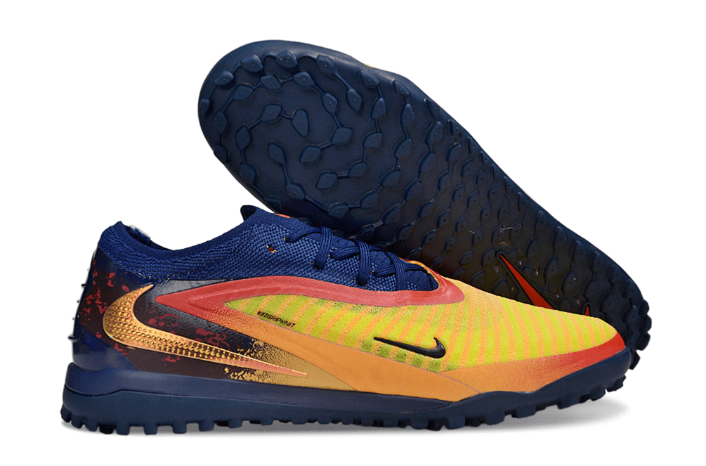 Chuteira Nike Phantom 6 Erling Haaland Elite TF - Laranja e Azul - Tevo Sports SPORT*