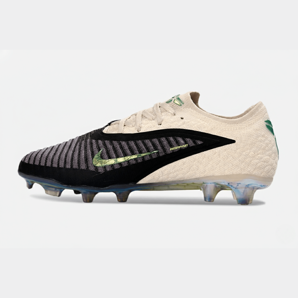 Chuteira Nike Phantom 6 Mamba Negra Elite FG - Preto e Bege - Tevo Sports SPORT*