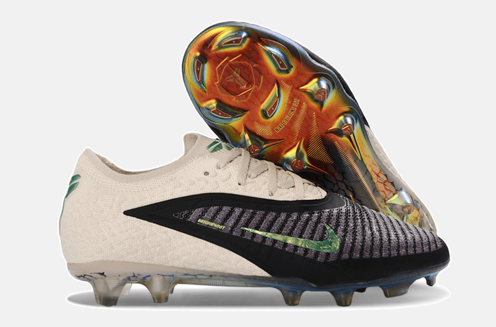Chuteira Nike Phantom 6 Mamba Negra Elite FG - Preto e Bege - Tevo Sports SPORT*
