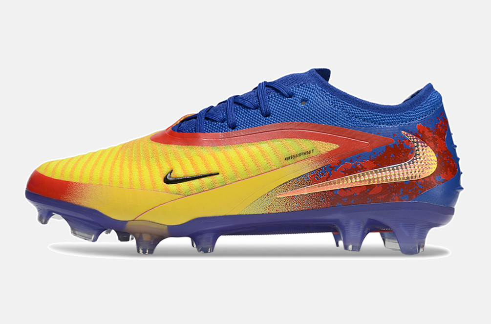 Chuteira Nike Phantom 6 Edição Especial Haaland Elite  FG - Azul, Amarela e Vermelha - imagem 4