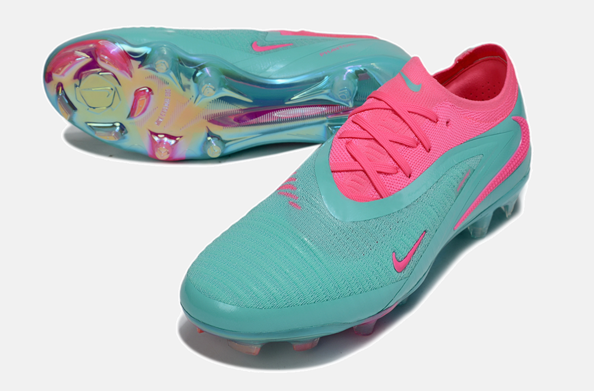 Chuteira Nike Phantom 6 Elite FG - Azul e  Rosa - detalhe