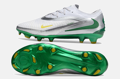 Chuteira Nike Phantom 6 Elite FG - Cinza, Prata e Verde - vista traseira