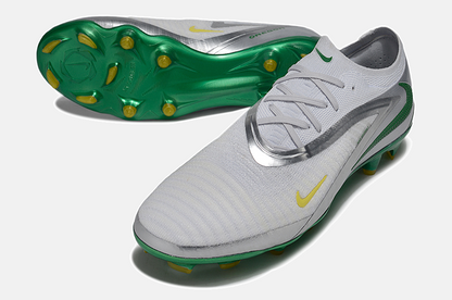 Chuteira Nike Phantom 6 Elite FG - Cinza, Prata e Verde - detalhe