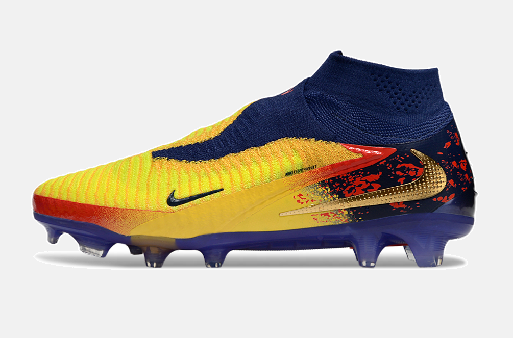 Chuteira Nike Phantom 6 Elite Edição Especial Haaland FG - Azul, Amarela e Vermelha - imagem 4