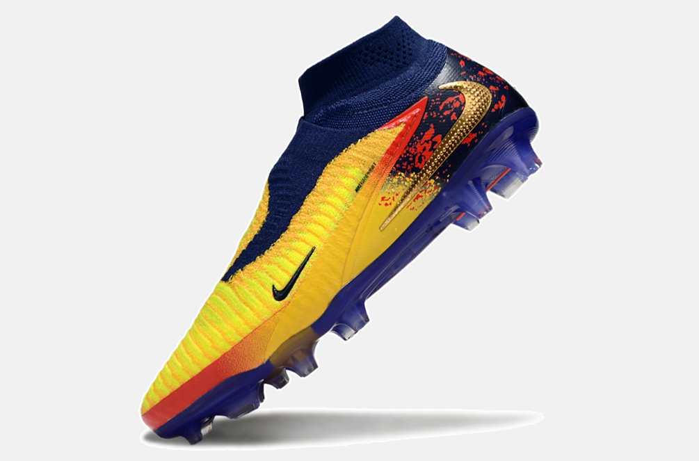 Chuteira Nike Phantom 6 Elite Edição Especial Haaland FG - Azul, Amarela e Vermelha - imagem 5